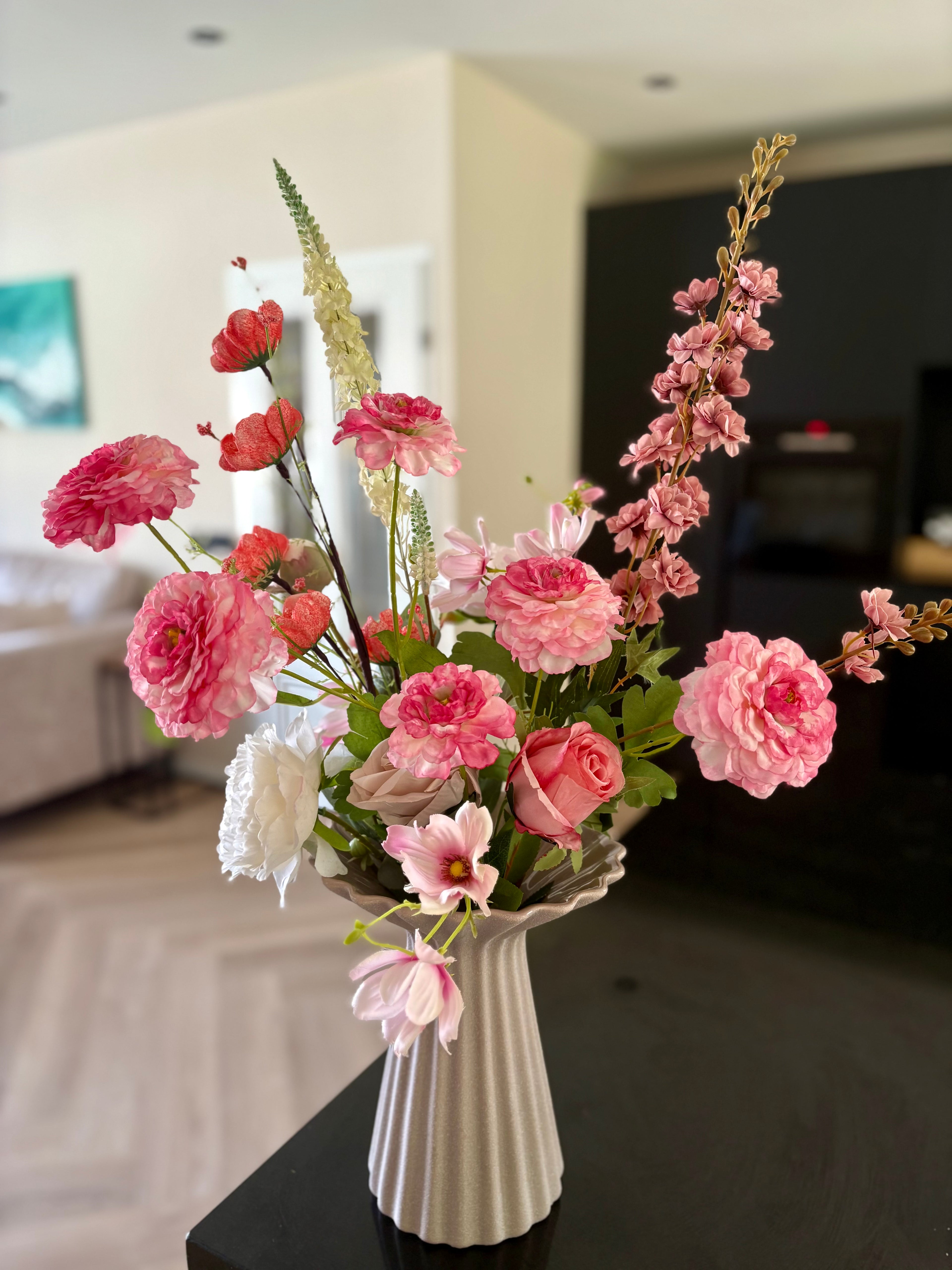 Kunstboeket Roze