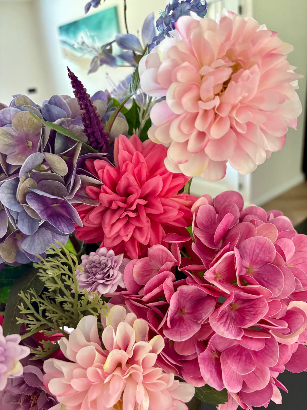 Kunstboeket Hortensia